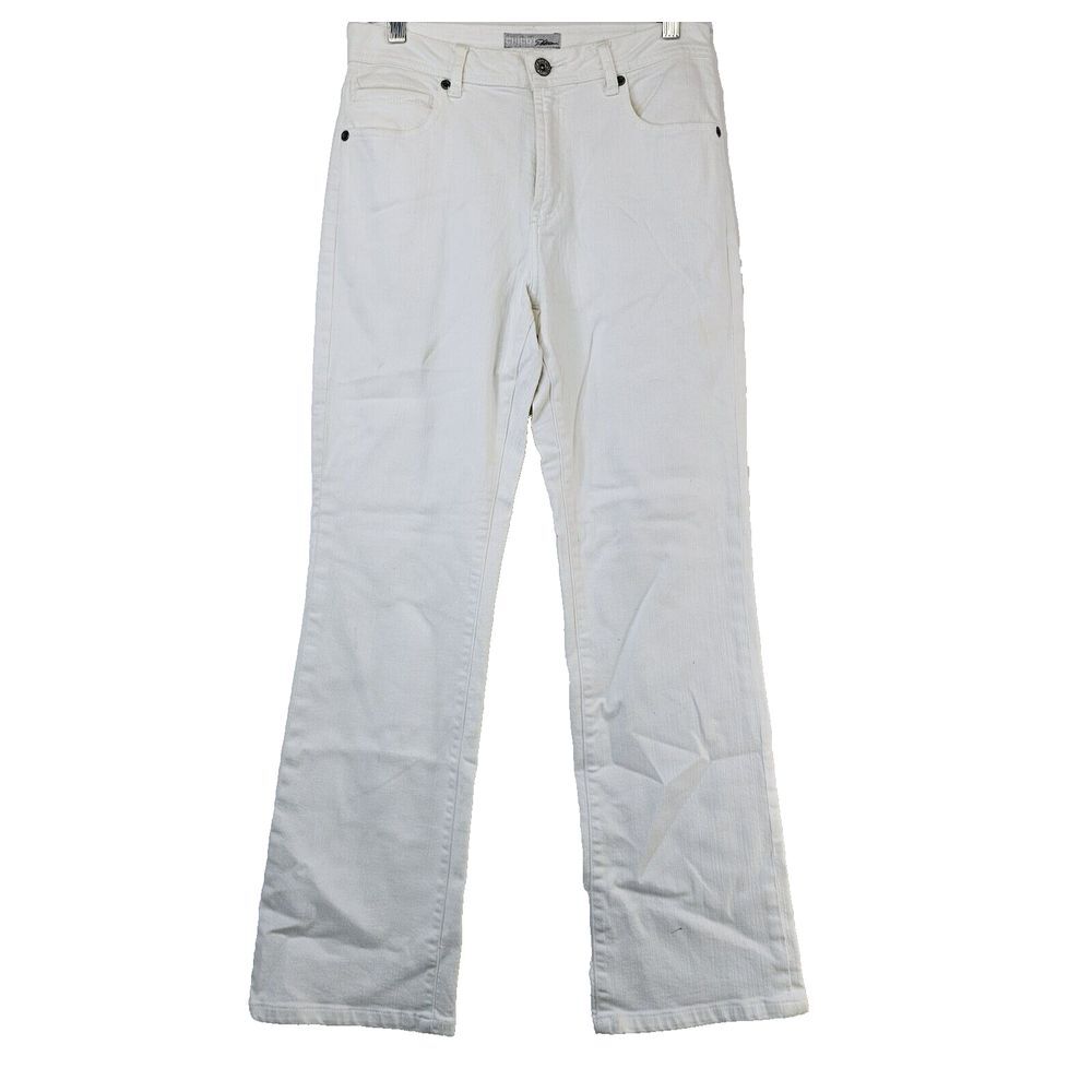 Chicos Platinum Original White Denim Jeans Women's 0.5 Short‎ Stretch Denim Y2K
